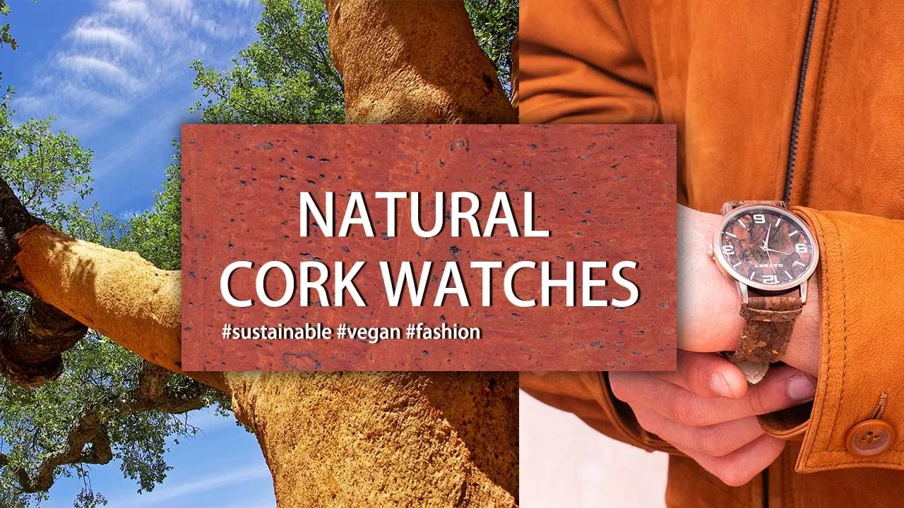 Natural Cork watch with Strap women Watch