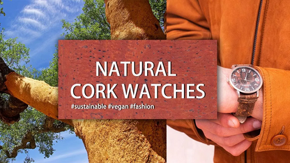 Natural Cork watch with Strap women Watch