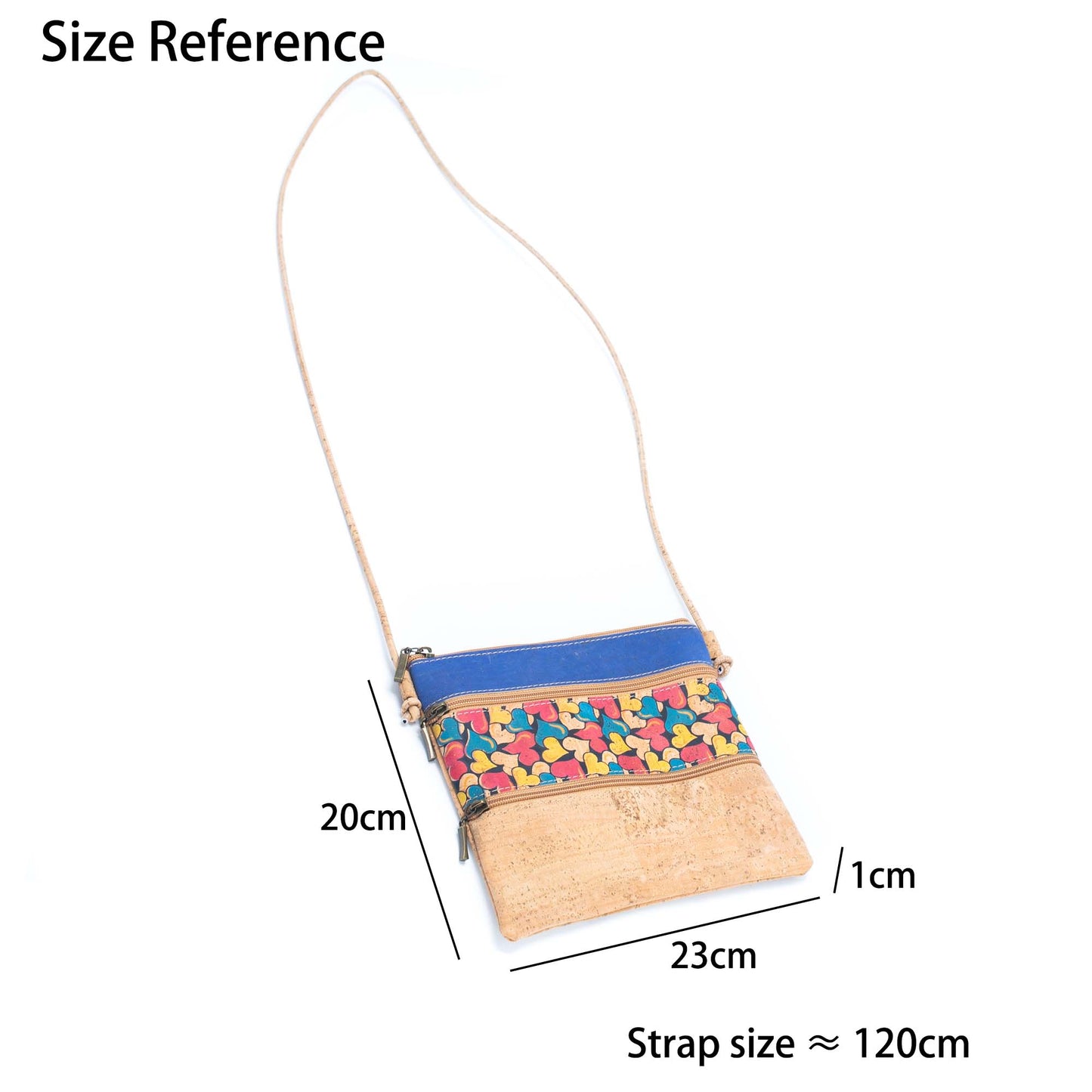 Cork Pattern stitching ladies cork crossbody bag