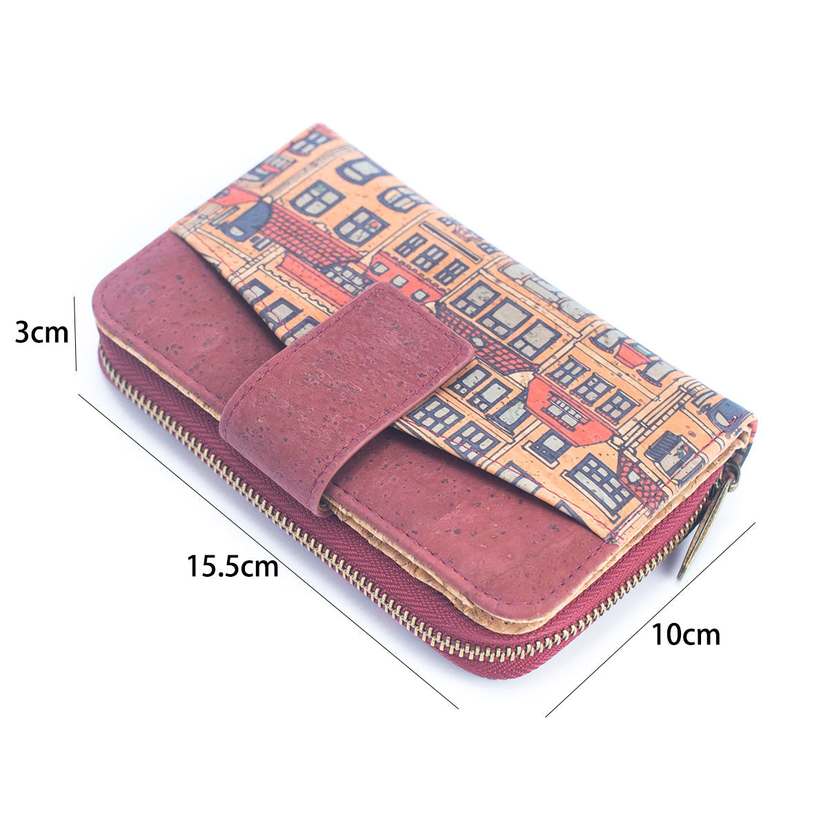 Natural Cork Printed Cardholder Wallet for Women