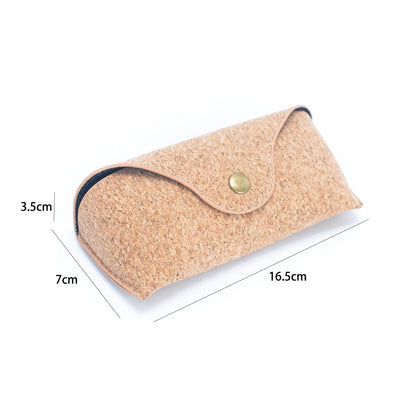 Natural Cork Clasp Closure Eyeglass Case