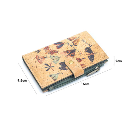 Flowers and Butterflies Cork Wallet